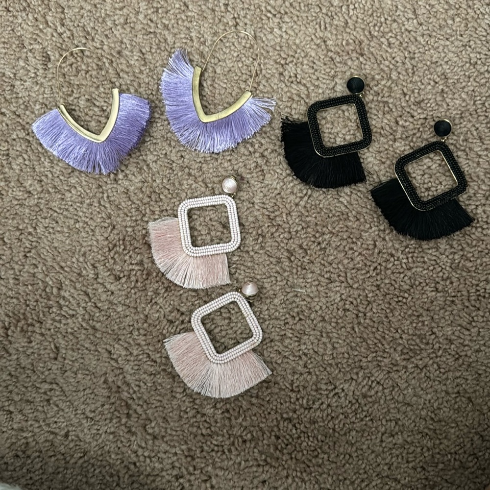Set of three Target earrings